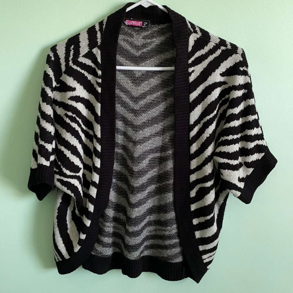 Zebra Cardigan/Sweater